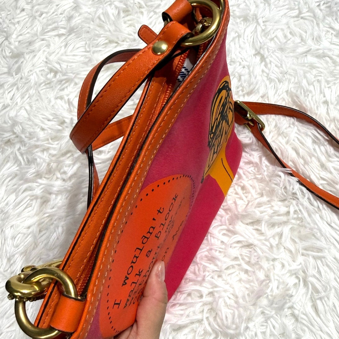 COACH Bonnie Cashin Tribute Canvas Crossbody with Kisslock Front Pocket