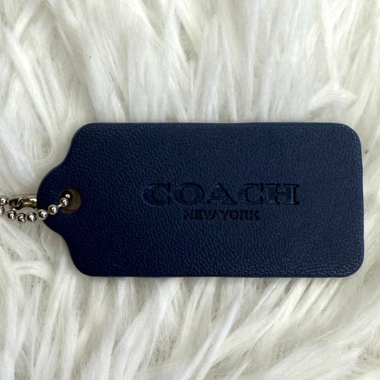 2" COACH Blue Fob Bag Charm Hang tag Hangtag