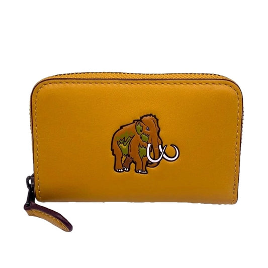 COACH Wolly Mammoth Small Zip Case Cardholder Wallet