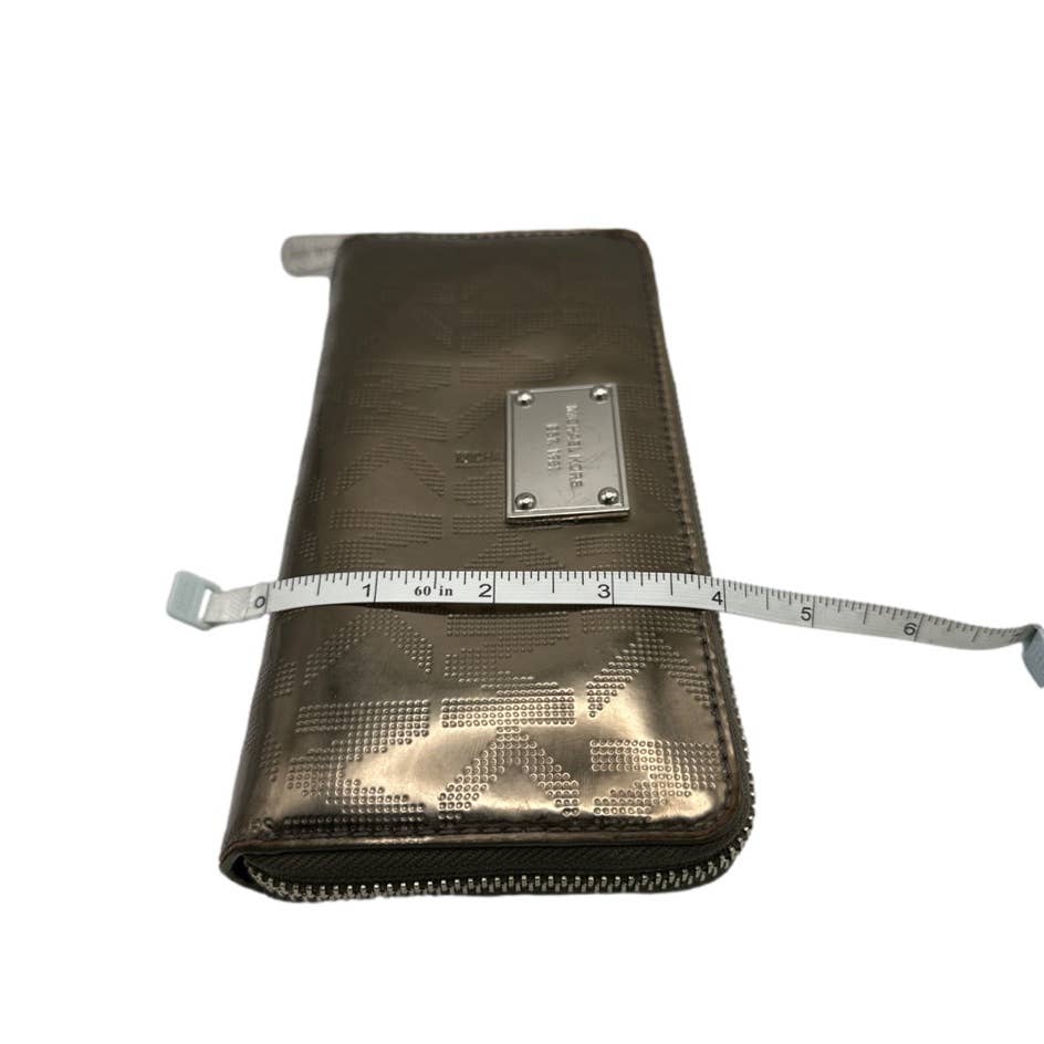 MICHAEL KORS Metallic Silver Signature Wallet