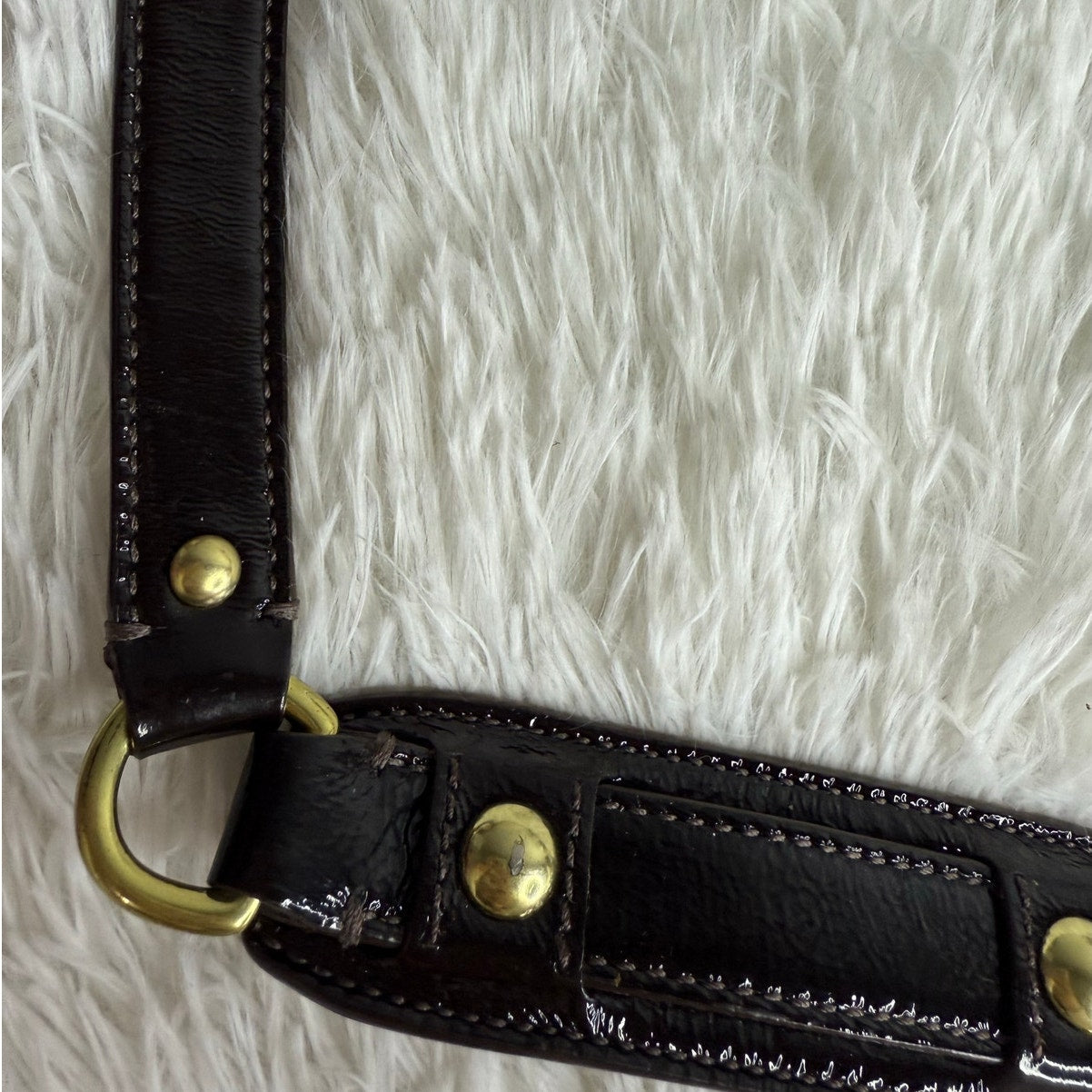 Brown Patent Leather Shoulder Replacement Strap