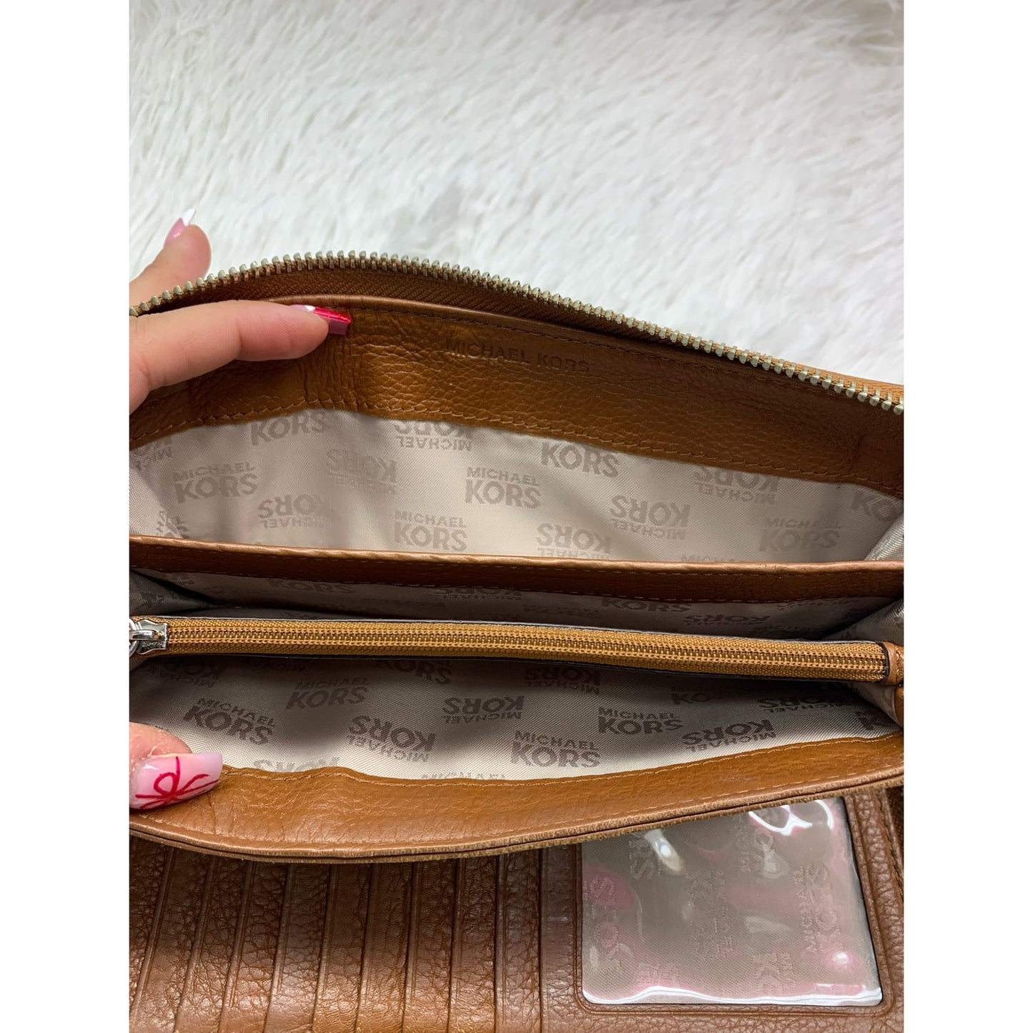 Michael Kors Brown Zip Around Wallet