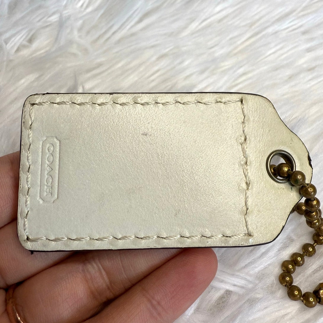 2.5" COACH Leatherware Fob Bag Charm Hang tag Hangtag