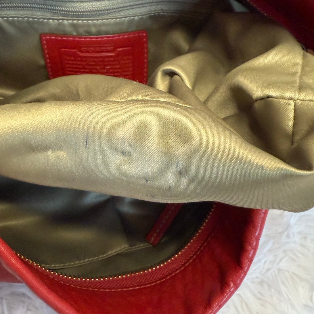 y2k COACH 2007 Red Carly 10615 Shoulder Bag
