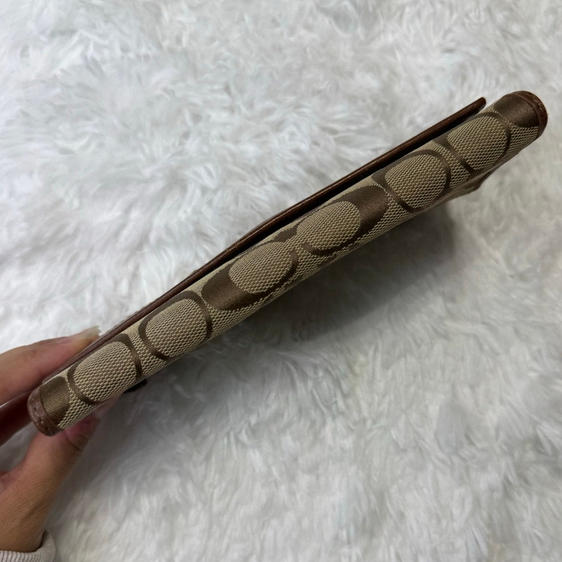 y2k Coach Brown Signature Wallet