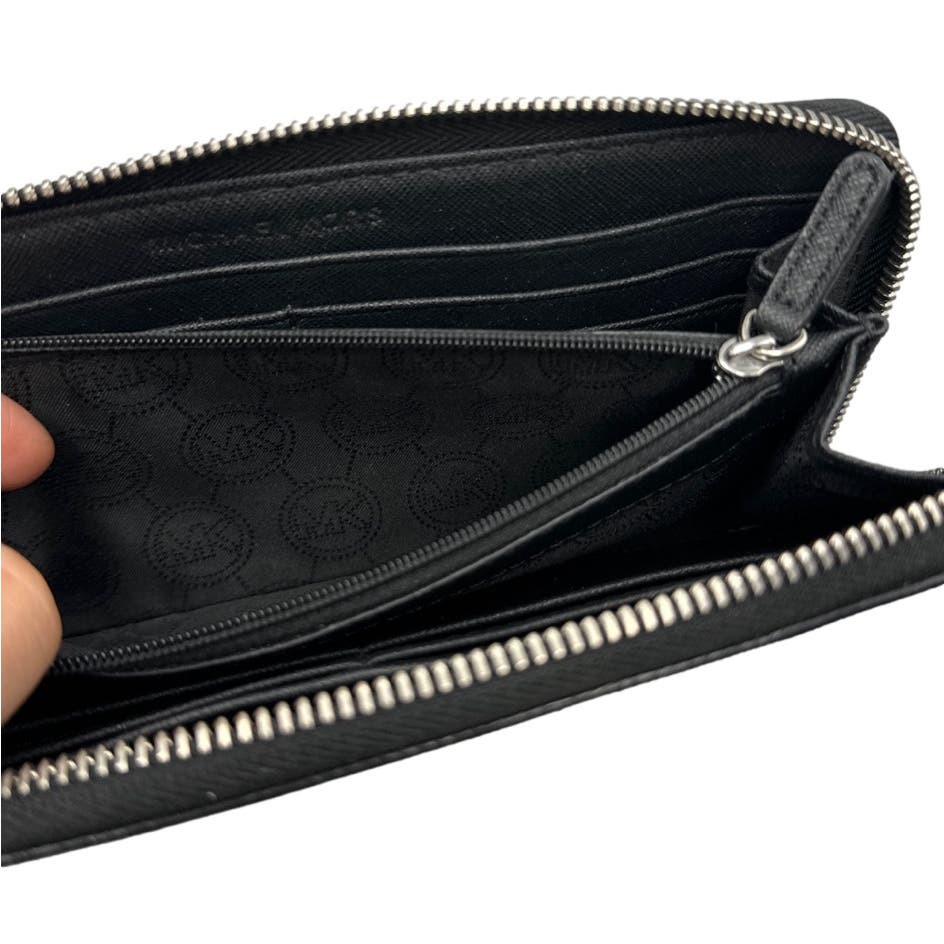 MICHAEL KORS Black Zip Around Wallet