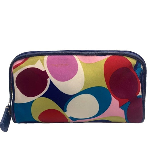 COACH Multi-color Nylon Cosmetic Case Make up Bag Pouch