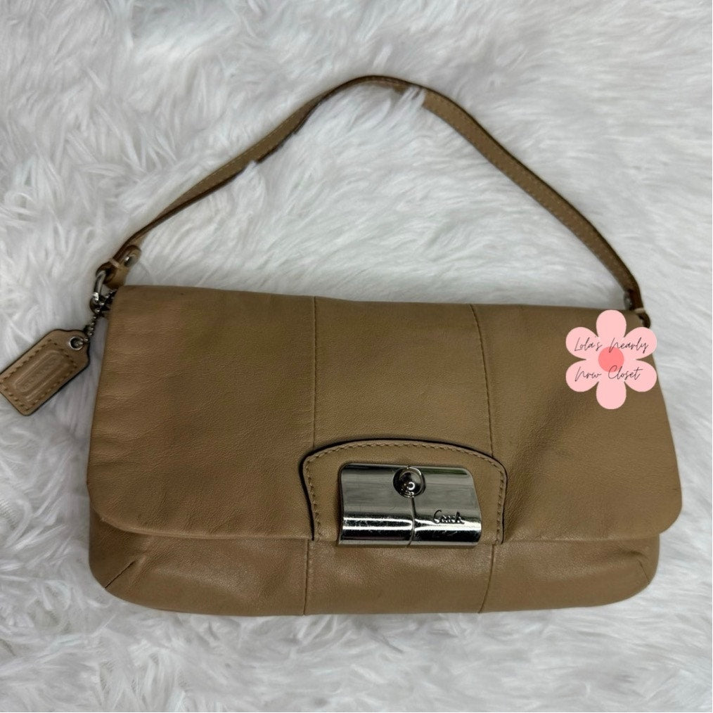 COACH y2k Tan Kristin Mini Purse Wristlet
