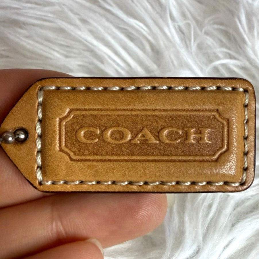 1.5" y2k COACH Vintage Fob Bag Charm Hang tag Hangtag