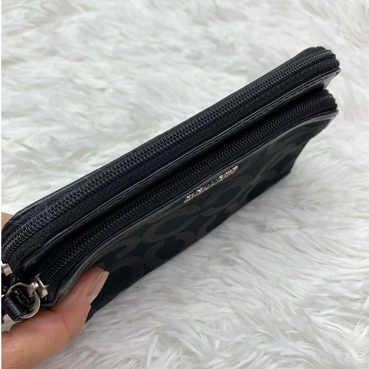 COACH y2k Black Wristlet with Card Slot