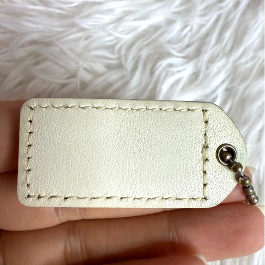 1.5" y2k COACH Vintage Fob Bag Charm Hang tag Hangtag