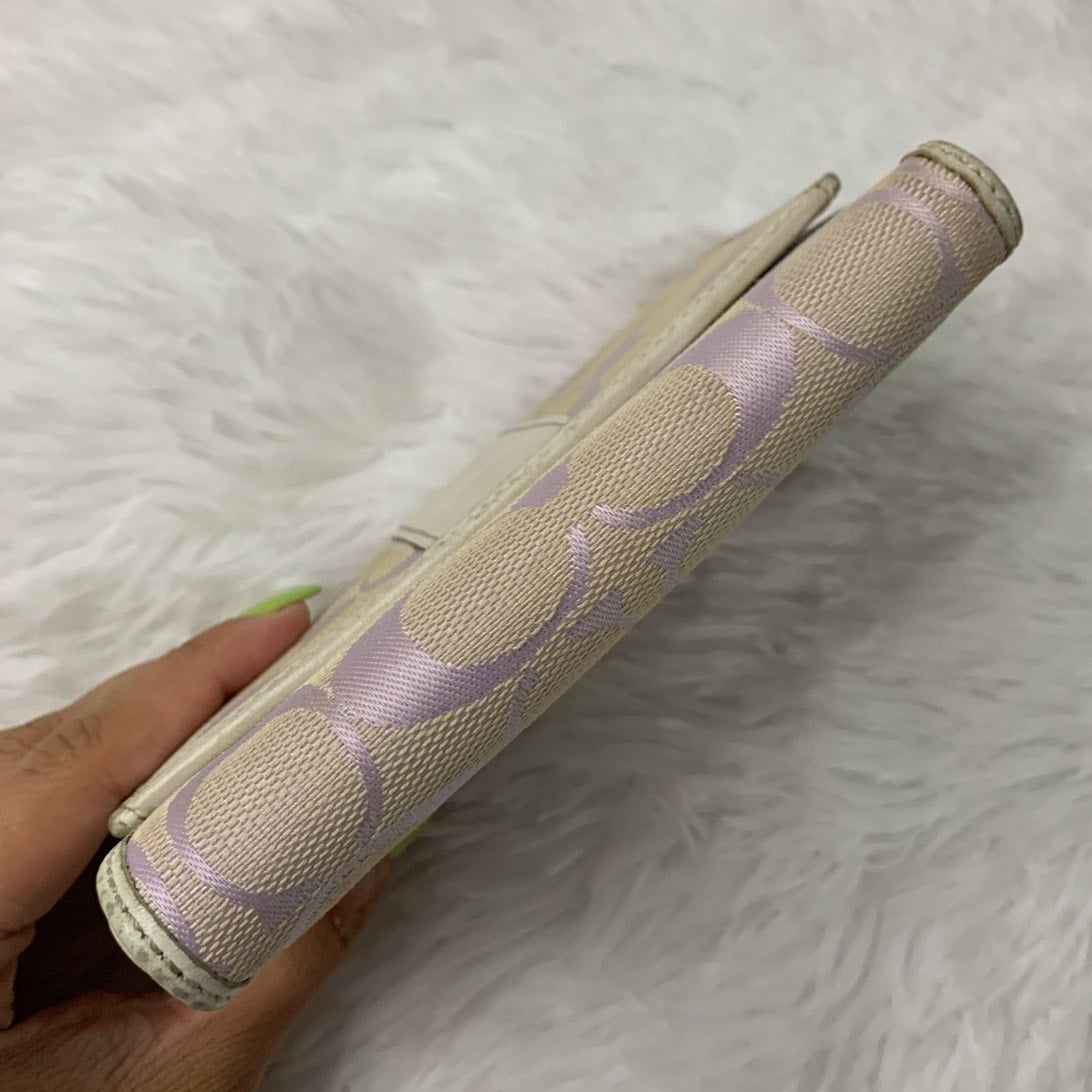 y2k Coach Lilac White Wallet