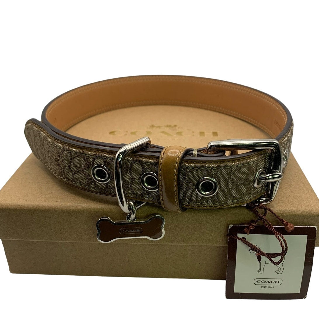 NIB COACH Charm Dog Collar Size "L"