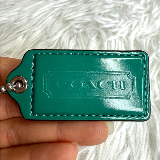 2" COACH Patent Leather Fob Bag Charm Hang tag Hangtag