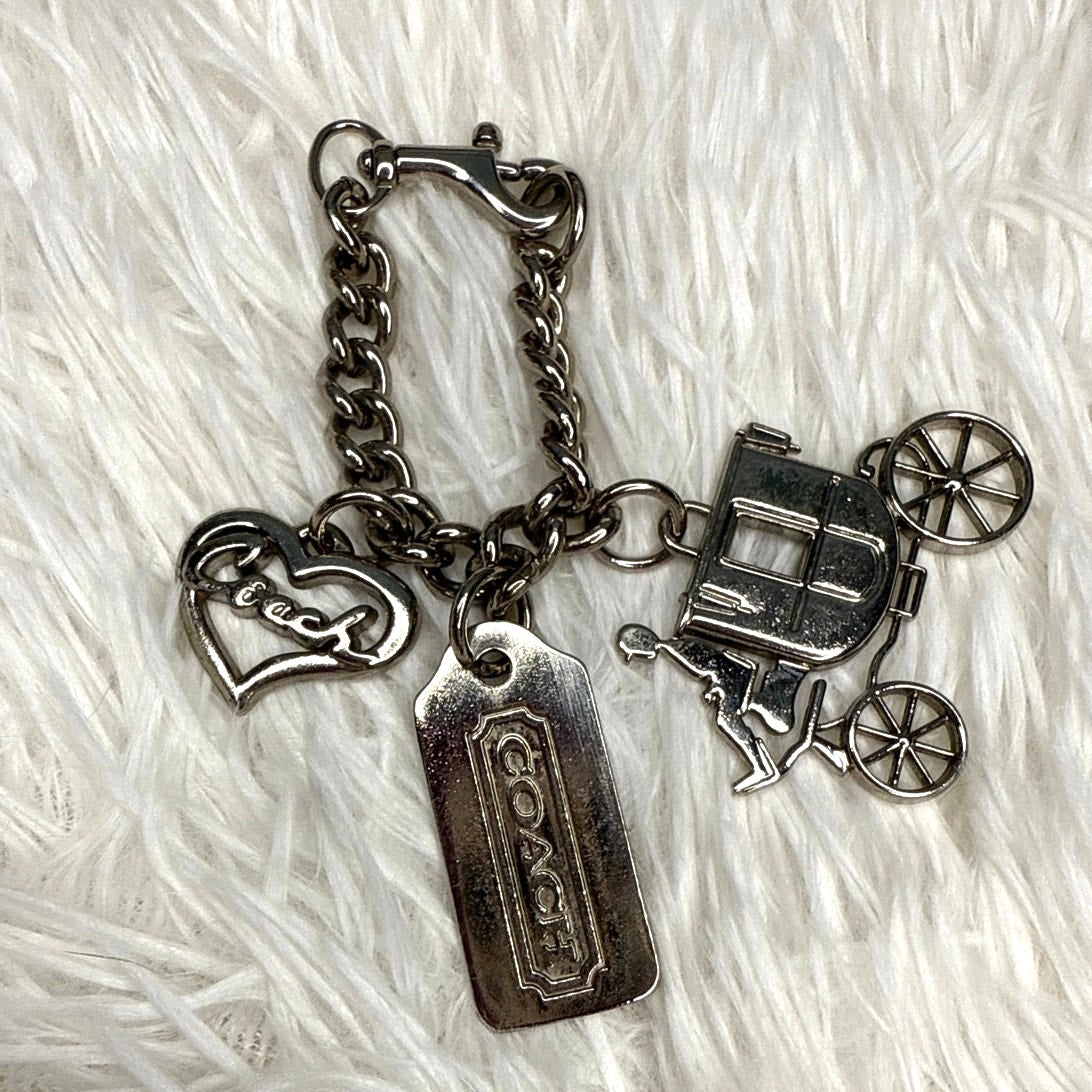 Vintage COACH y2k Carriage Heart Hangtag Bag Charm Key Fob
