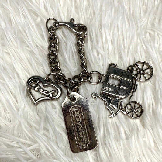 Vintage COACH y2k Carriage Heart Hangtag Bag Charm Key Fob