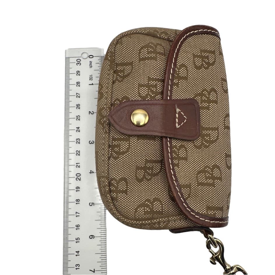 DOONEY & BOURKE Brown Signature Canvas Wristlet