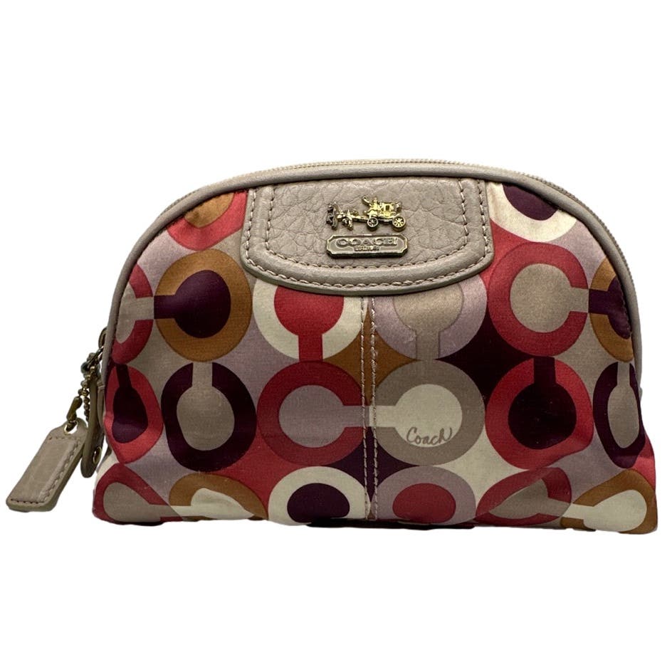 COACH Signature Canvas Make up / Cosmetic Case