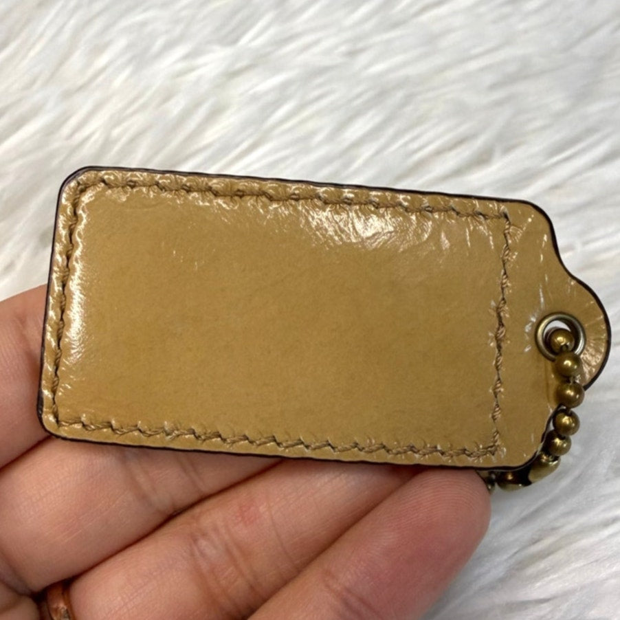 2" COACH Fob Bag Charm Hang tag Hangtag