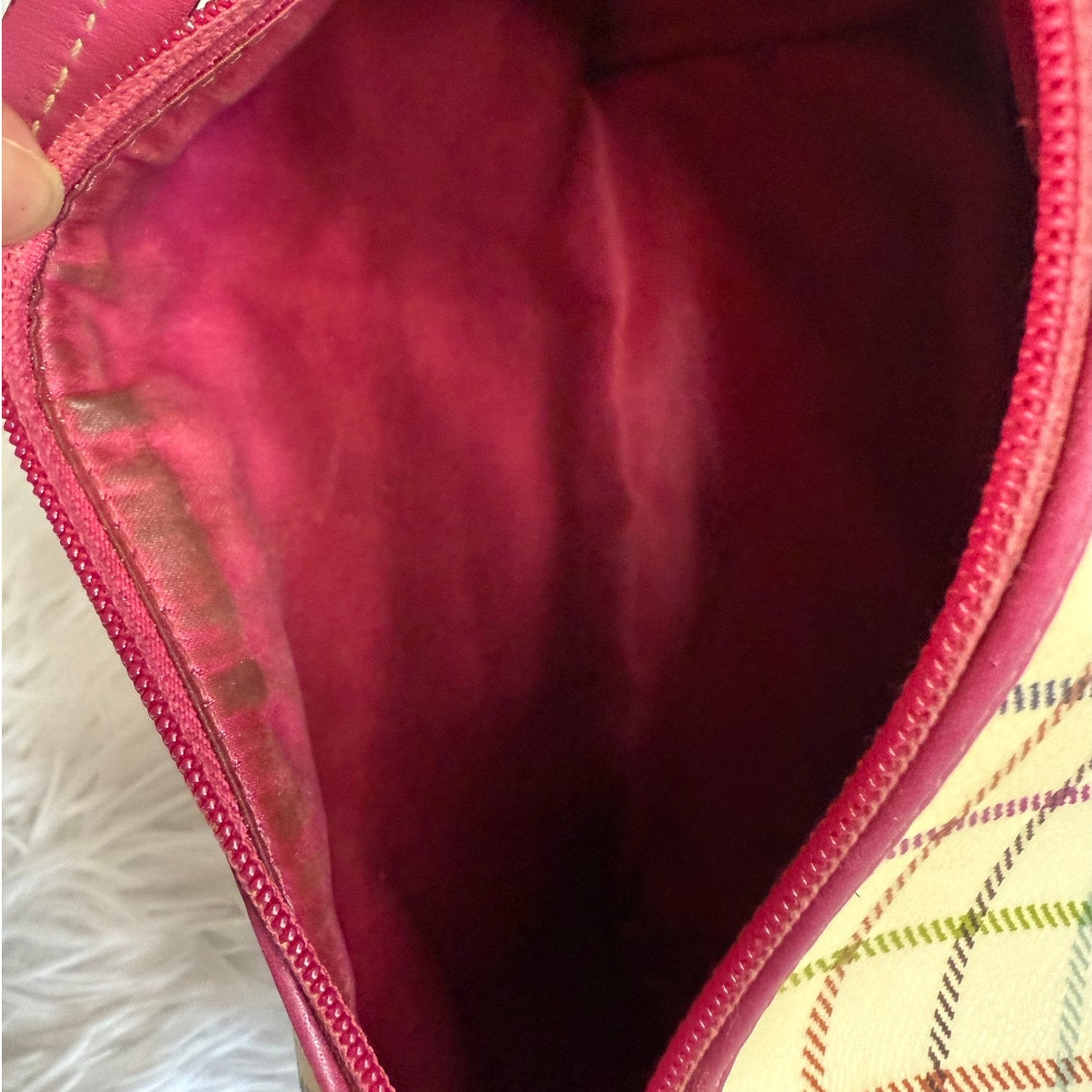 y2k COACH Heritage Plaid Mini Purse Shoulder Bag Wristlet