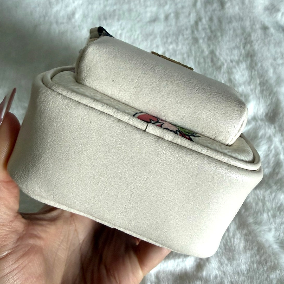 NWT COACH Mini Court Backpack Bag Charm With Strawberry Print