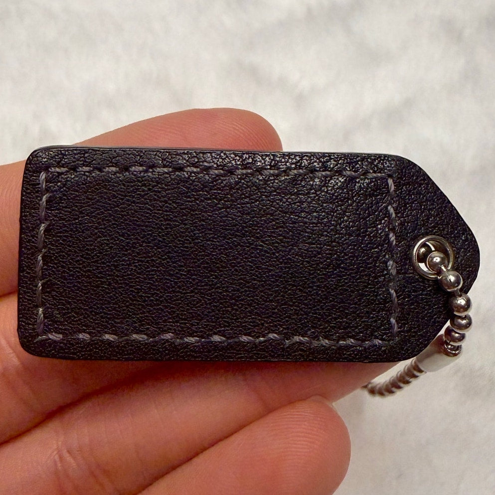 1.5" y2k COACH Vintage Fob Bag Charm Hang tag Hangtag