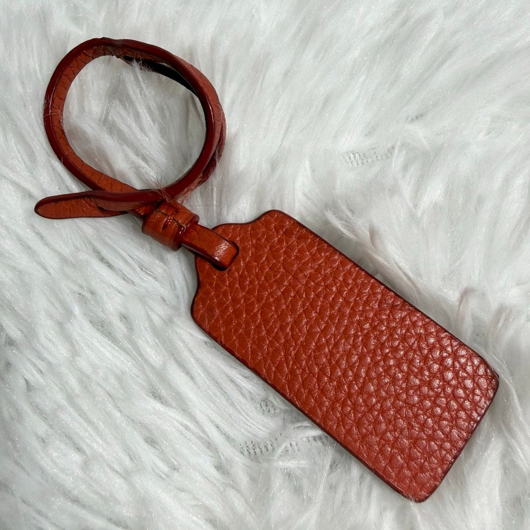2" COACH Red Fob Bag Charm Hang tag Hangtag