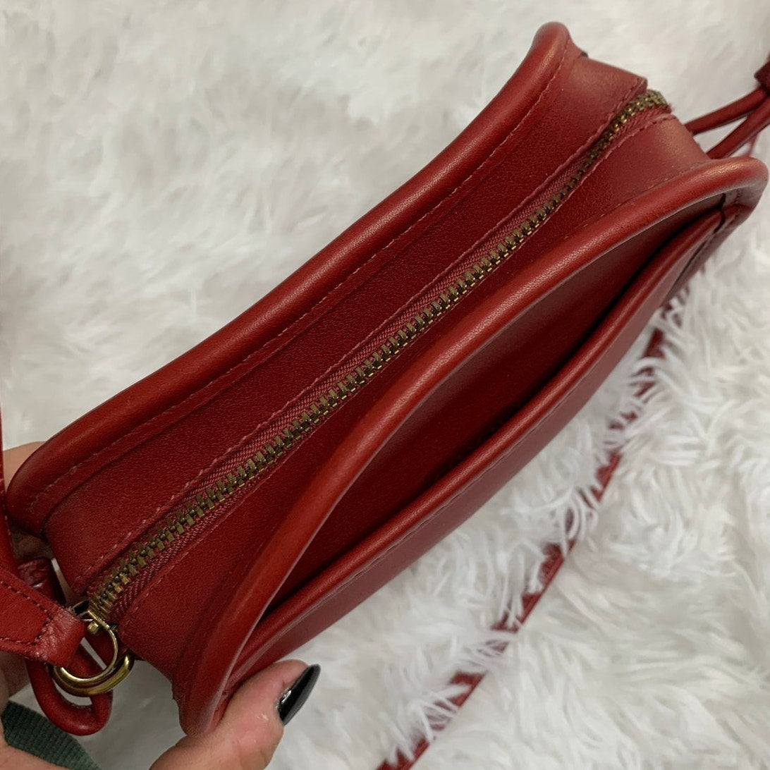 Vintage Coach 9017 Abby Red Shoulder Bag Crossbody