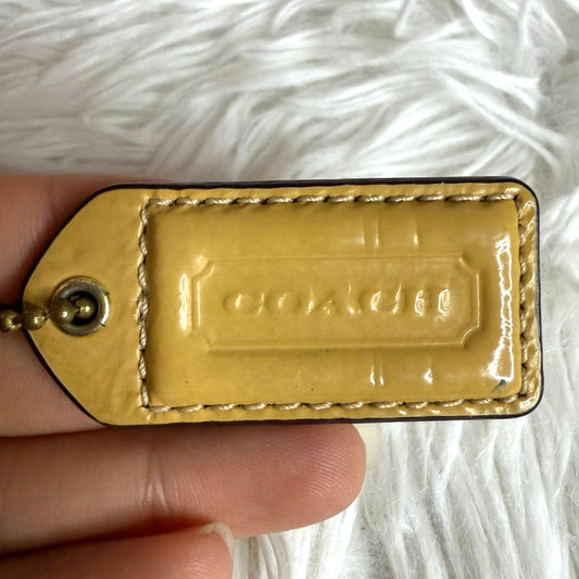 1.5" y2k COACH Vintage Fob Bag Charm Hang tag Hangtag
