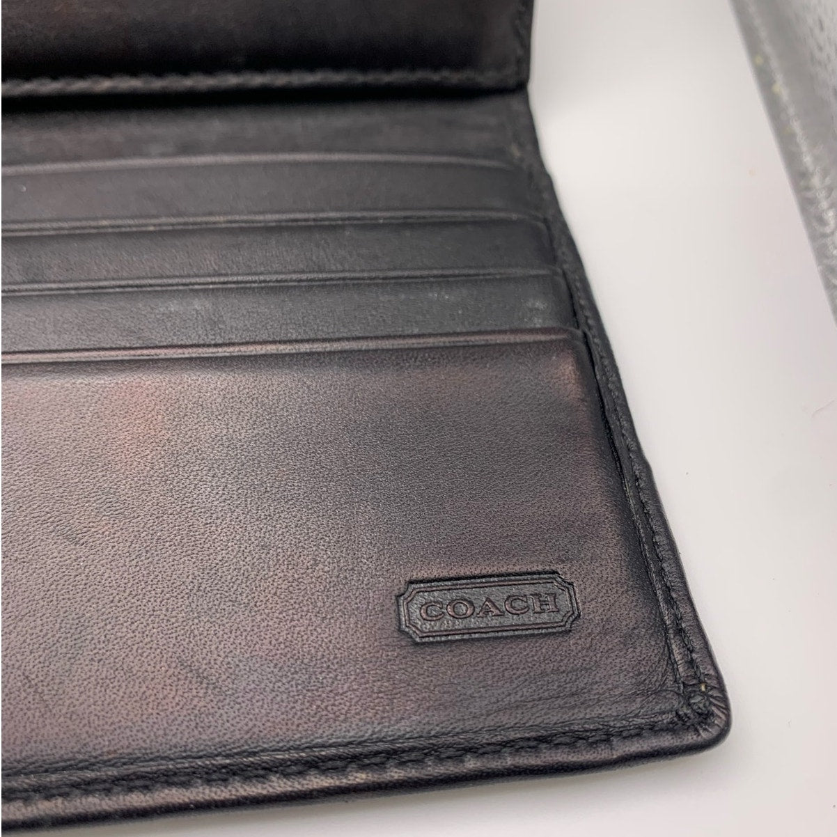 COACH Black Signature Canvas Wallet