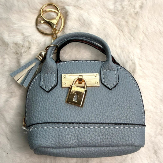 Mini Tote Bag Keychain Coin Purse Mini Pouch Zipper Fashion Charm Bag Charm