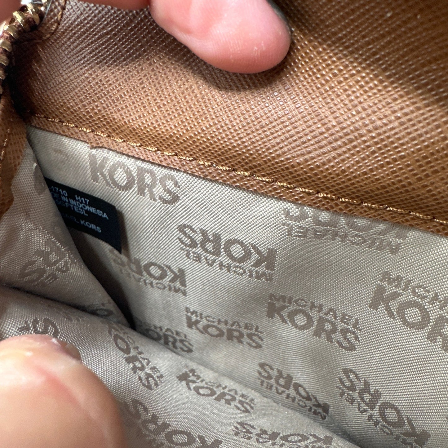 MICHAEL KORS Brown Wallet with Phone Holder