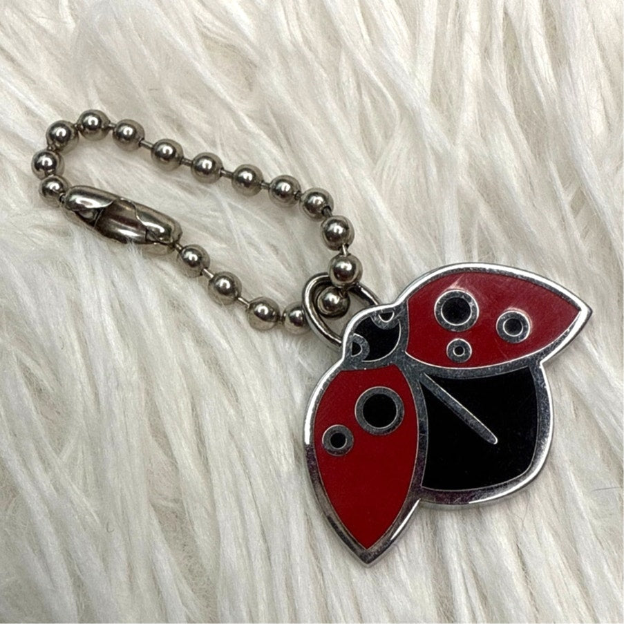 y2k COACH Vintage Ladybug Fob Bag Charm Hang tag Hangtag