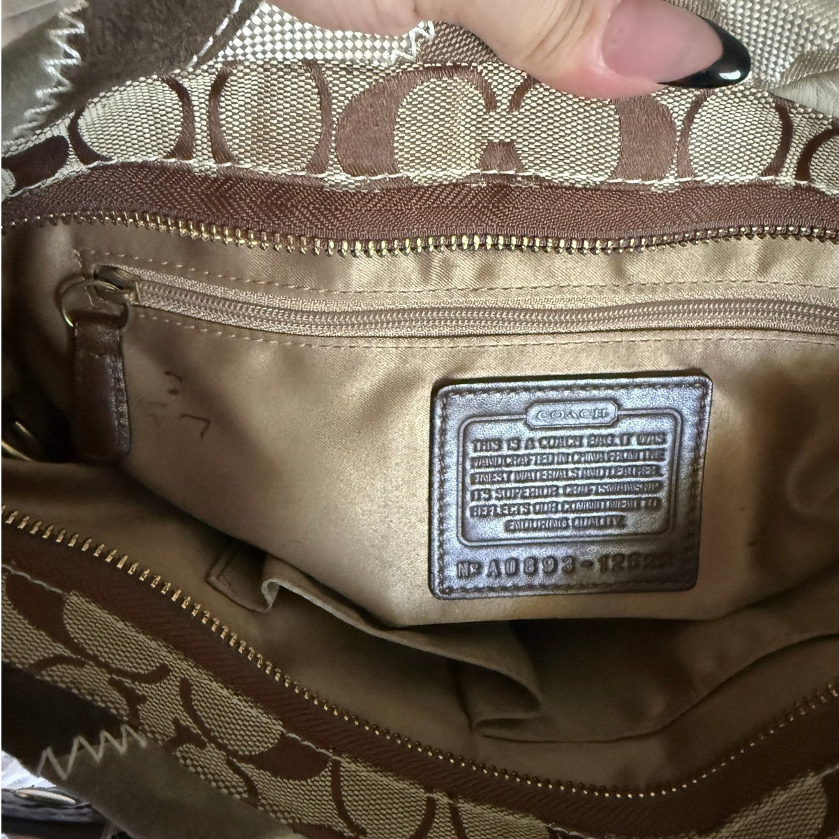 Y2K Coach 12523 Carly Signature Patchwork Hobo Bag Shoulder Bag