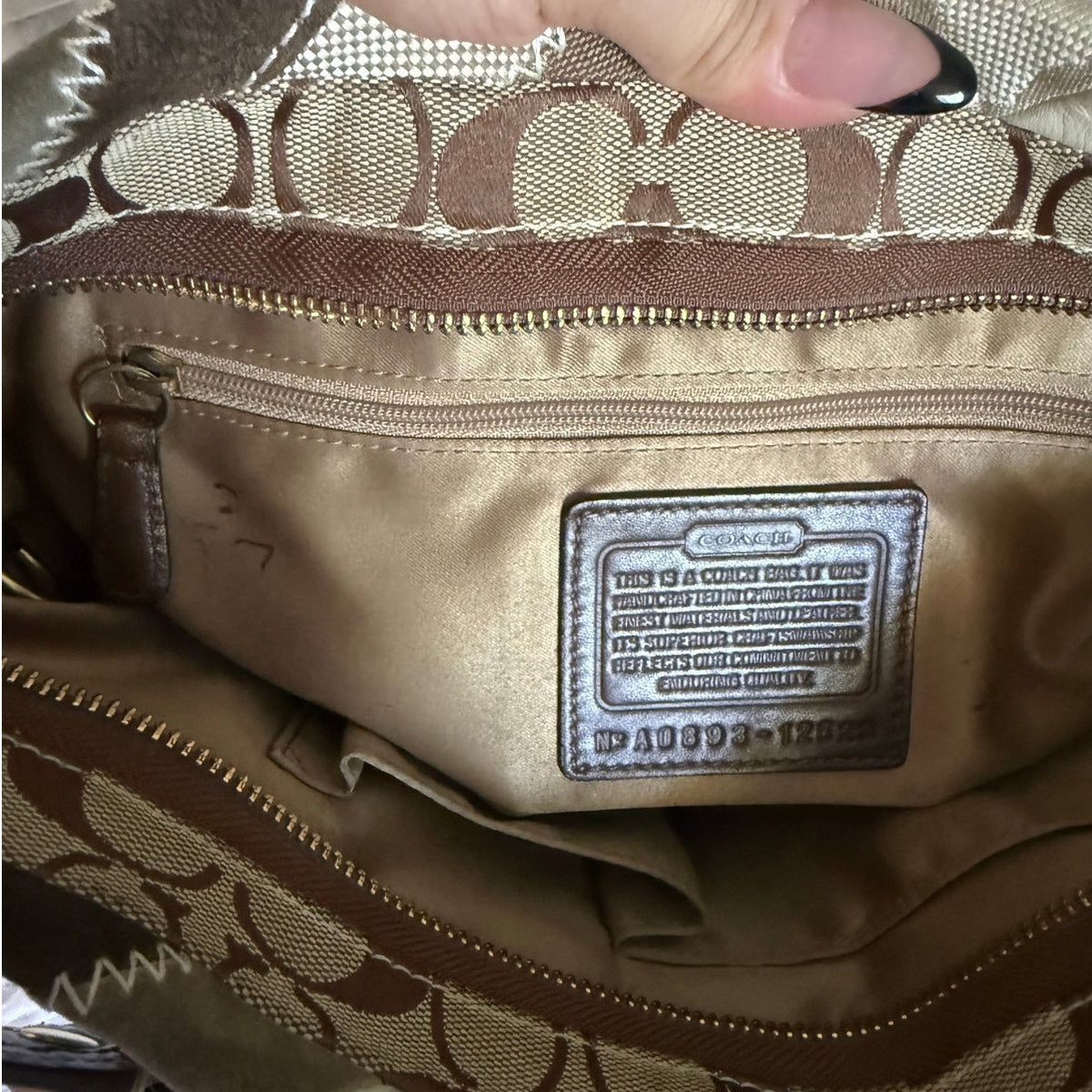 Y2K Coach 12523 Carly Signature Patchwork Hobo Bag Shoulder Bag