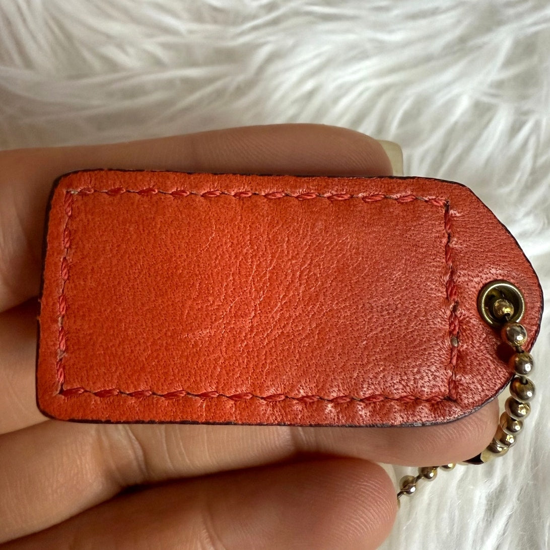 1.5" y2k COACH Vintage Fob Bag Charm Hang tag Hangtag
