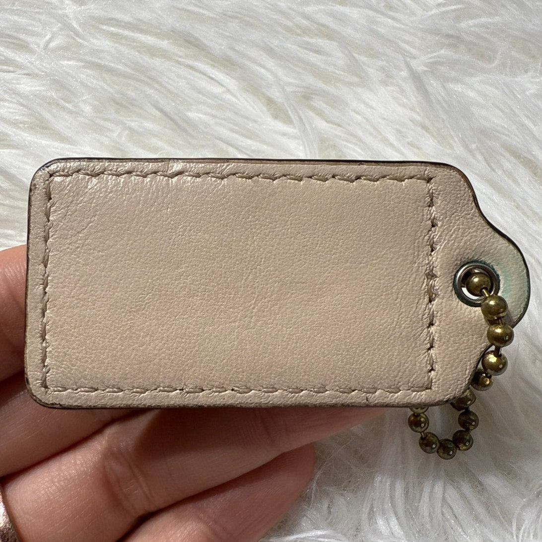 2" COACH  Fob Bag Charm Hang tag Hangtag