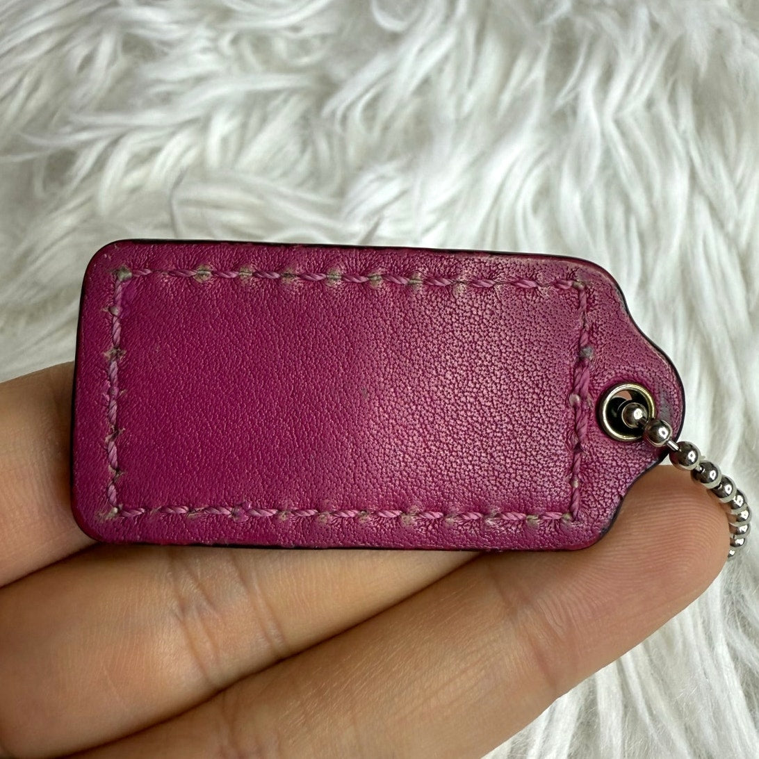 1.5" COACH  Fob Bag Charm Hang tag Hangtag