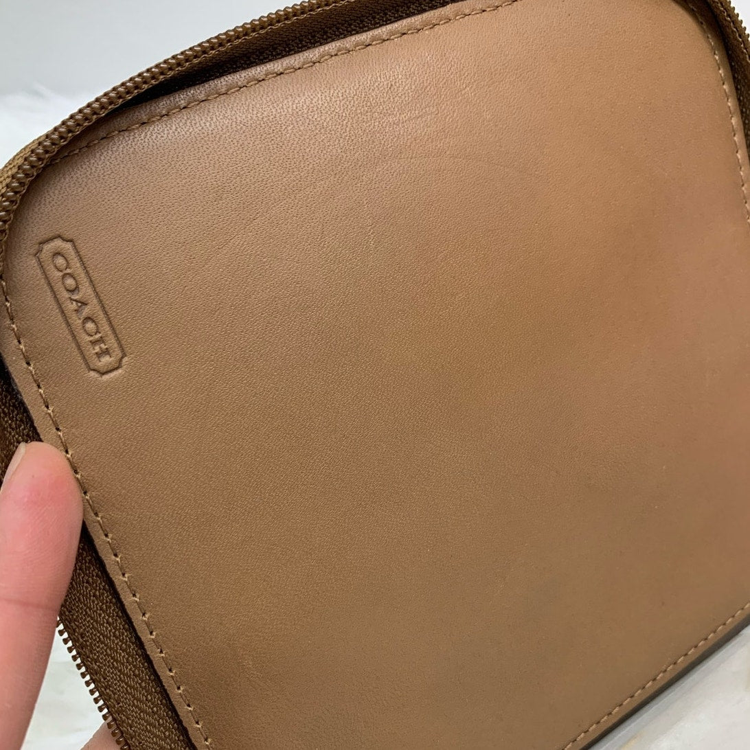 Vintage COACH Brown Signature Canvas CD Case