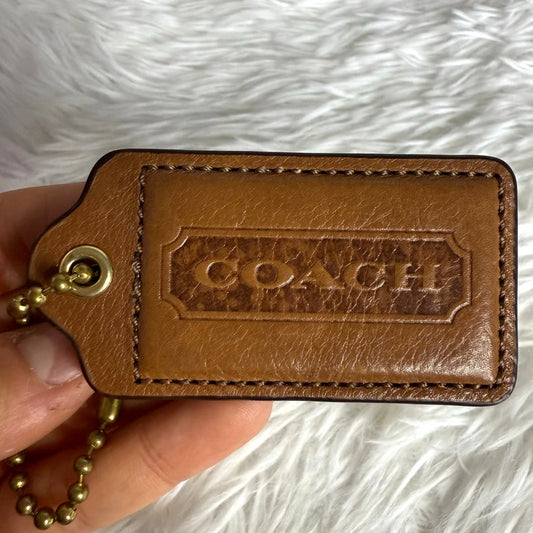 2.5" Coach Brown Replacement Hang Tag Bag Charm