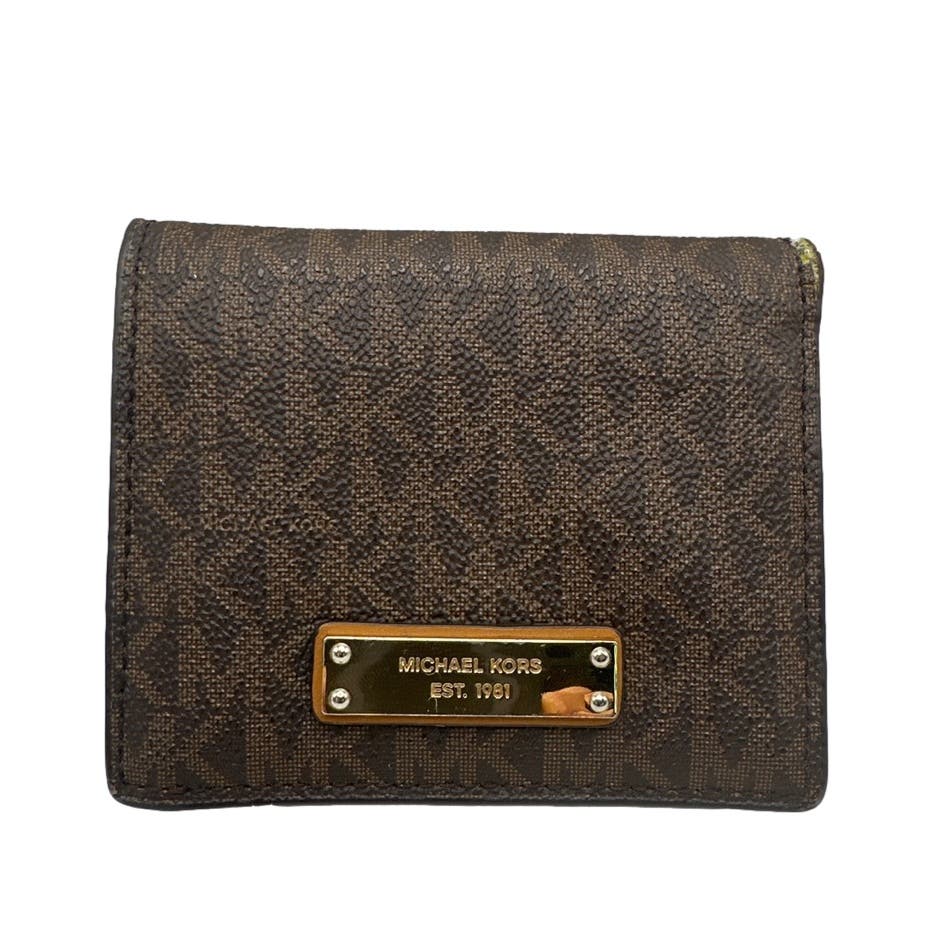 Michael Kors Brown Signature Card Wallet