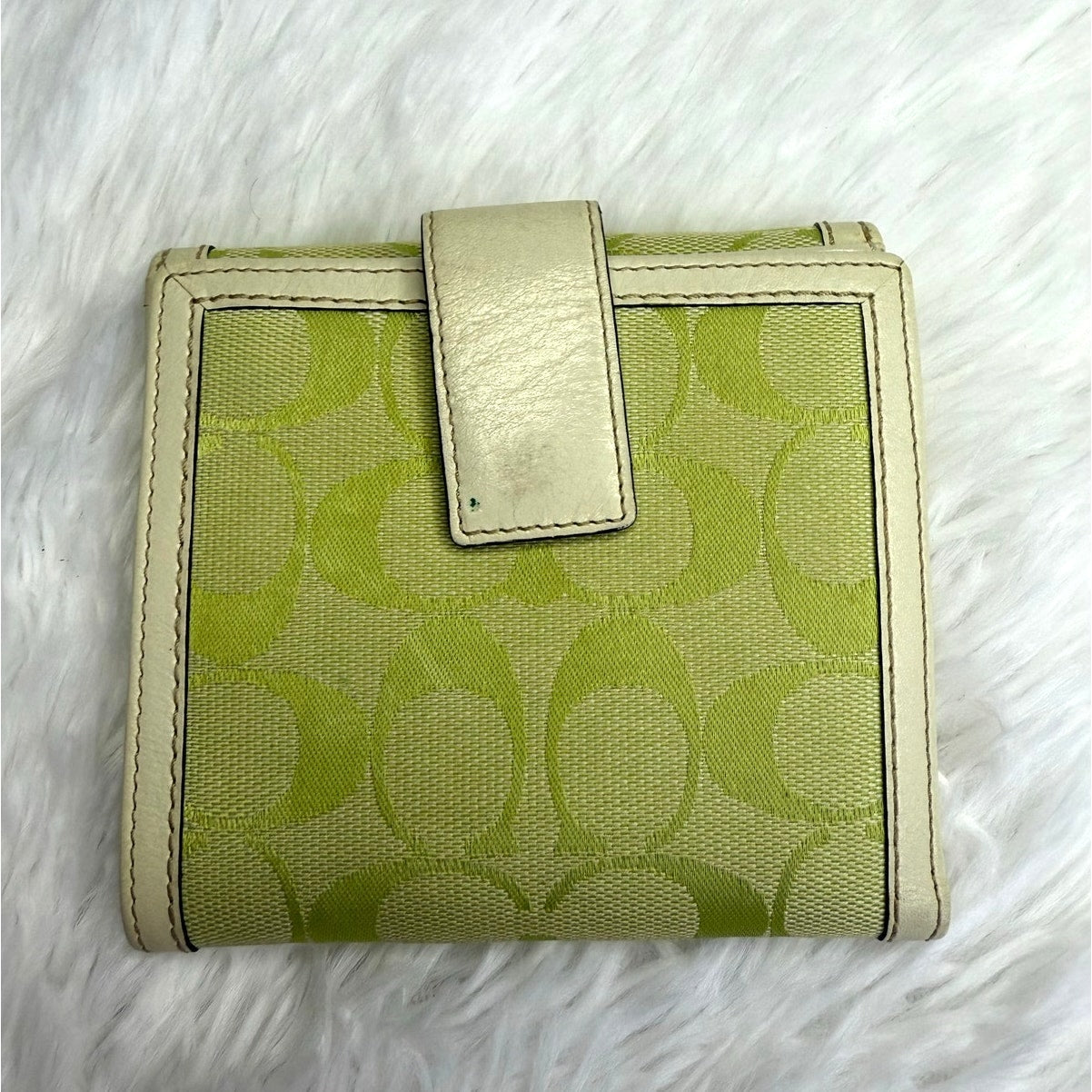 Vintage COACH y2k Lime Wallet