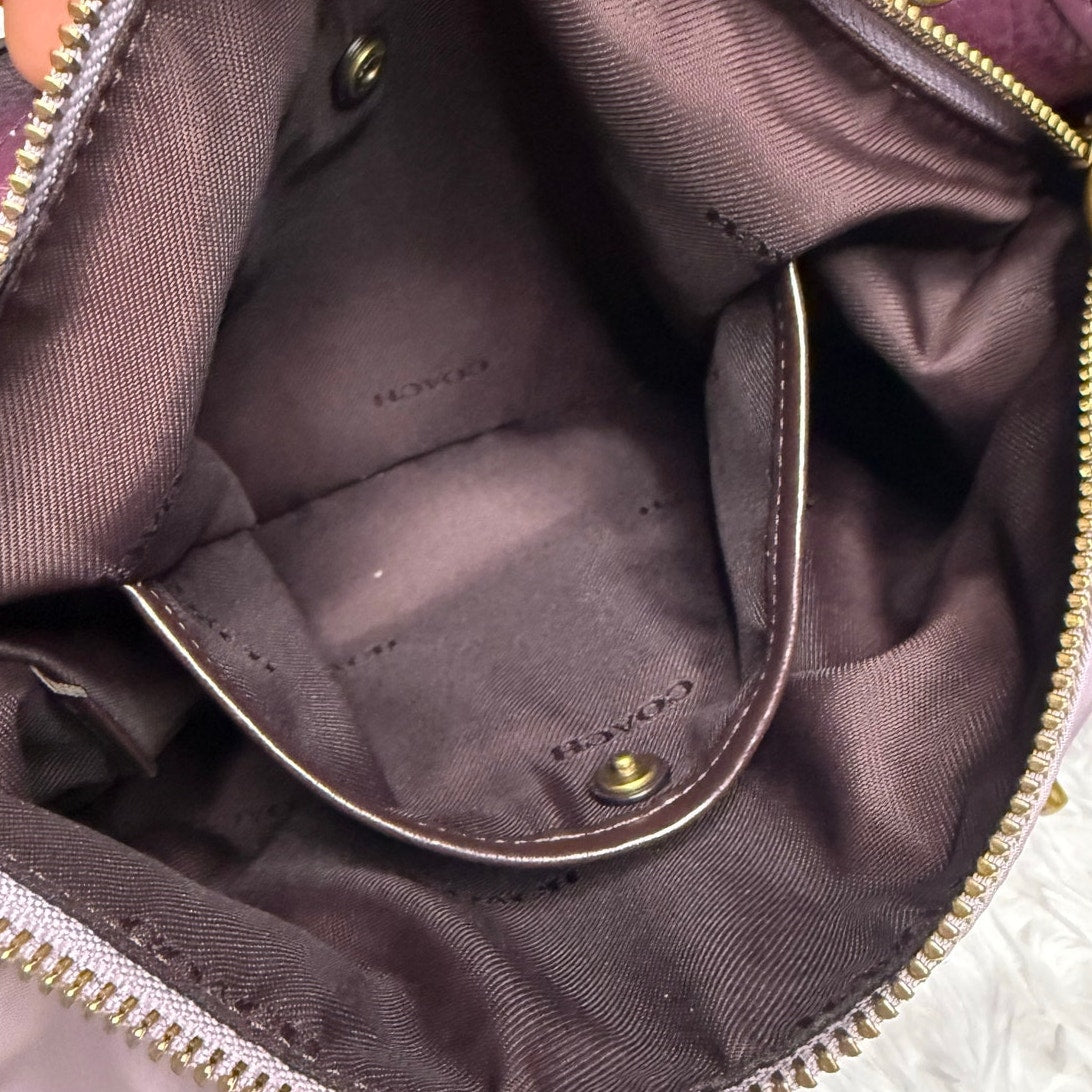 COACH Cargo Shoulder Bag Purple In Colorblock 91741