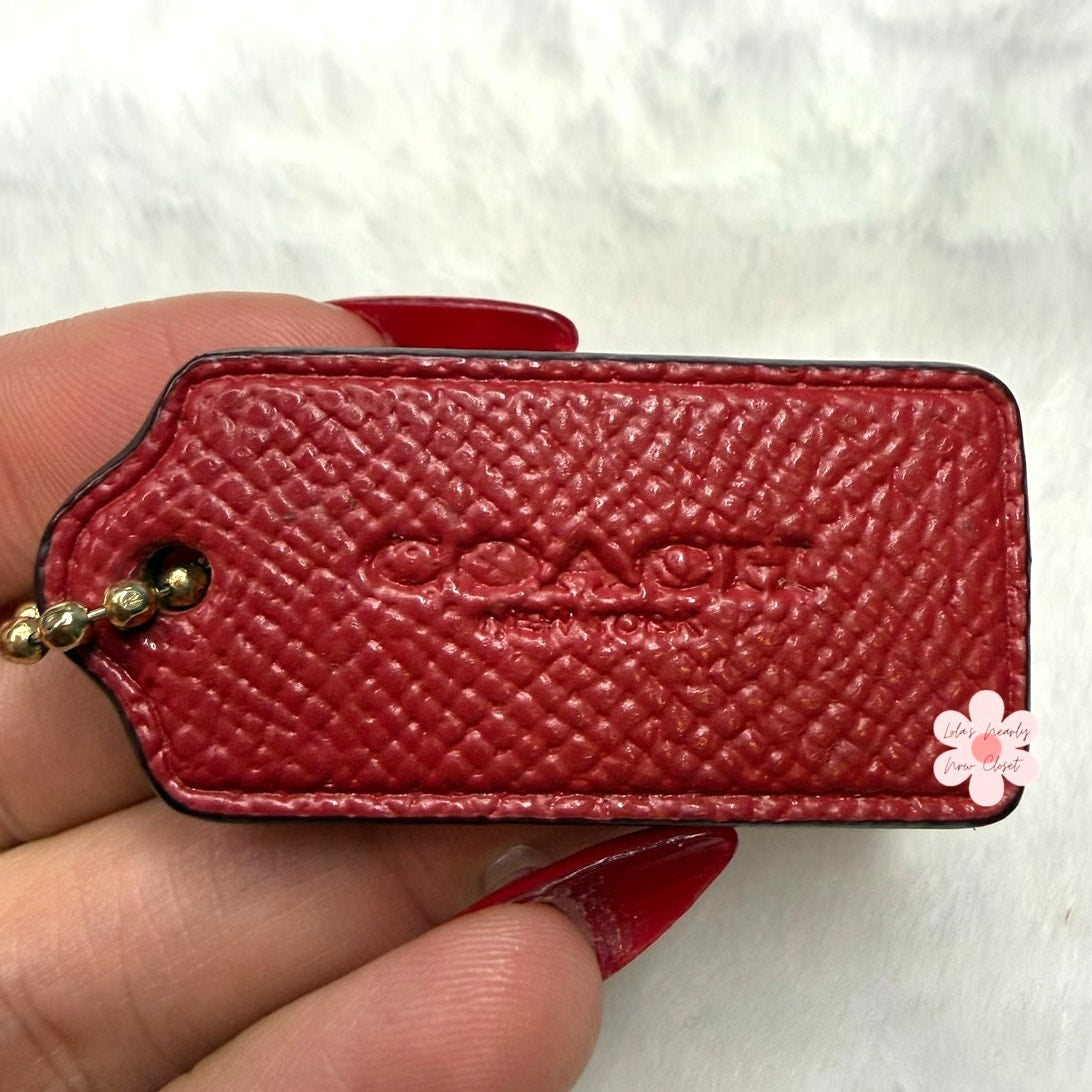 1.5" COACH Fob Bag Charm Hang tag Hangtag
