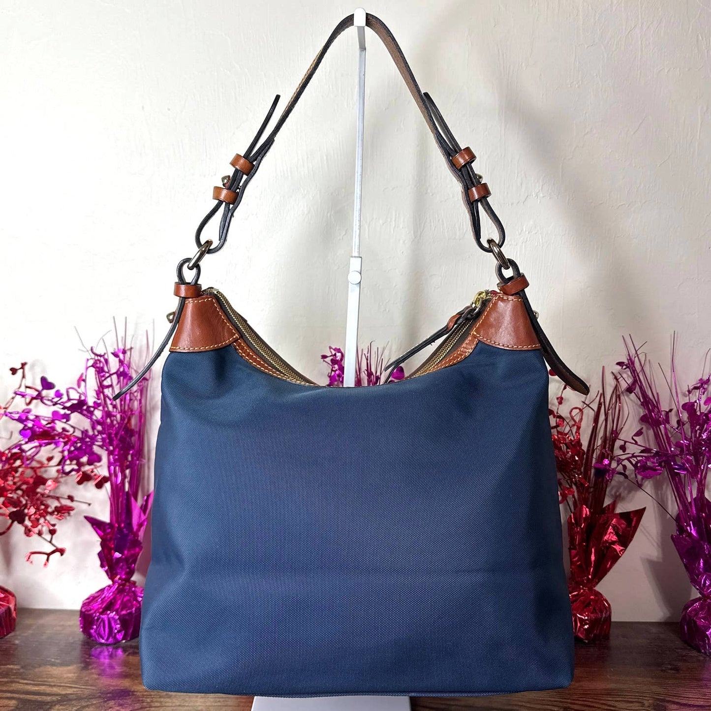 DOONEY & BOURKE Nylon Blue Erica Hobo Shoulder bag