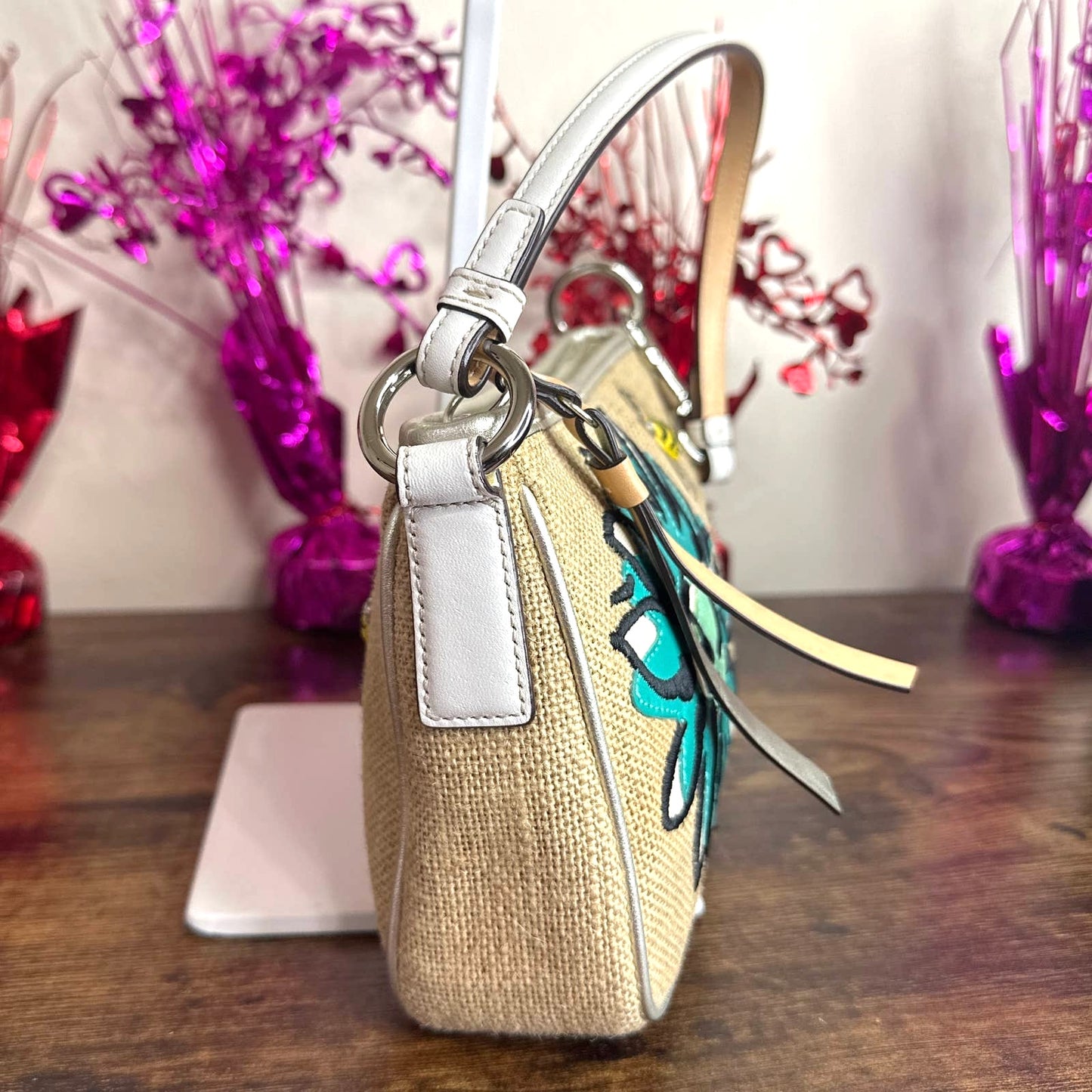 y2k COACH Vintage Bumble Bee Floral Mini Bag Demi