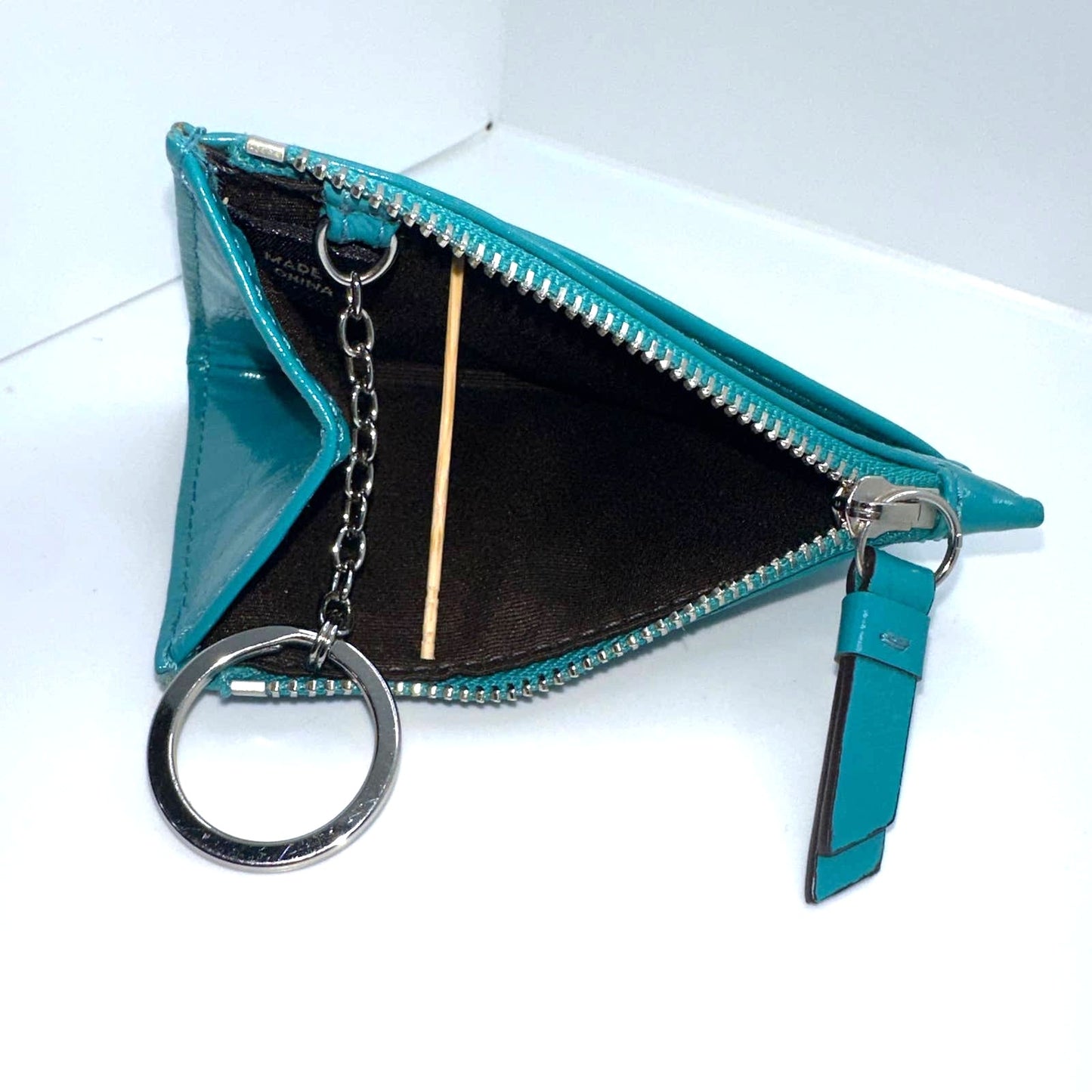 COACH Turquoise Card Holder w/ Keychain