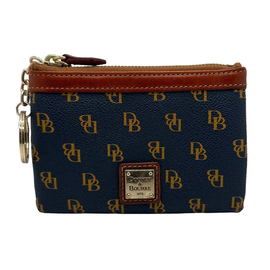 DOONEY & BOURKE Blue Brown Signature Pouch Case with Keychain