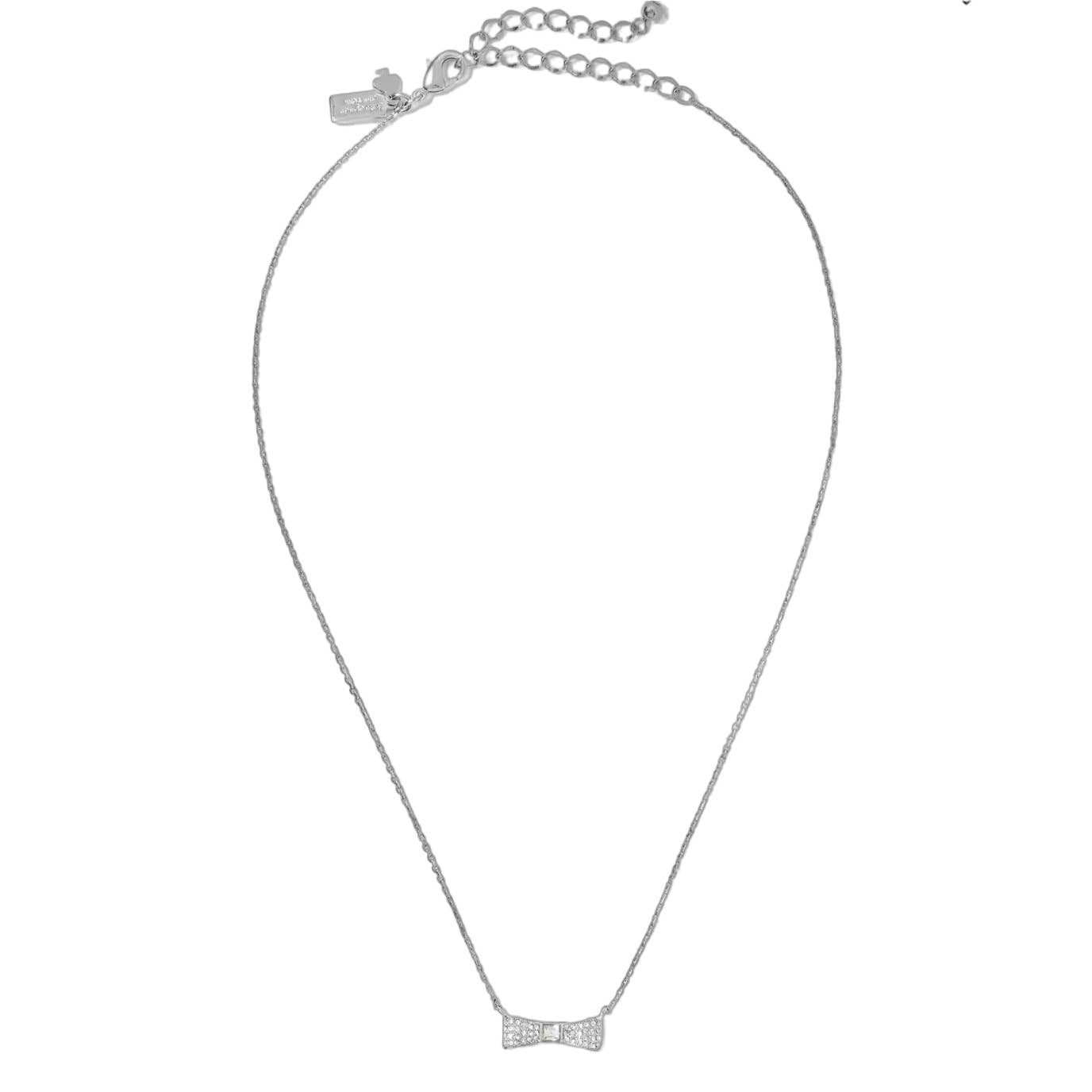 KATE SPADE New York Ready Set Bow Pave Bow Mini Pendant Necklace