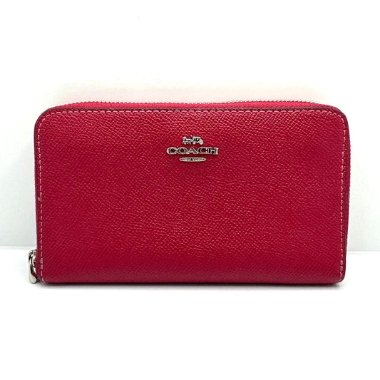 COACH Red Zip Around Wallet